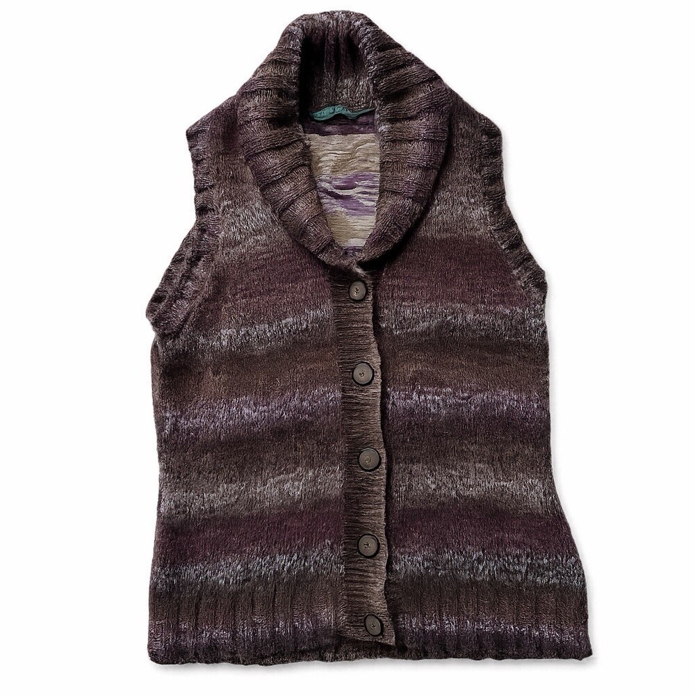 Woolrich Northern Reflections Wool Blend Vest M Fair Isle Knit Button Front